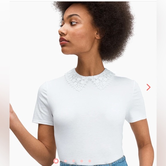 Kate spade  White Lace Collar Women's Top 100% cotton - Picture 1 of 8